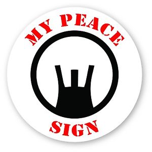 my peace sign gun sticker