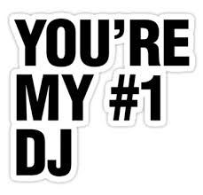 Number one DJ sticker
