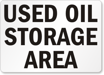 Oil Storage Chemical Hazard Sign