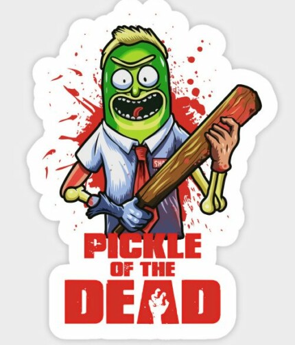 PICKLE OF THE DEAD rick and morty sticker