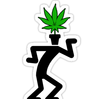 POT HEAD FUNNY WEED STICKER