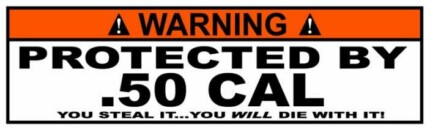 Protected By Funny Warning Sticker 07