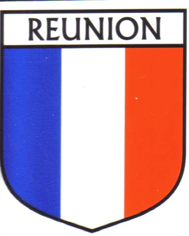 Reunion Flag Crest Decal Sticker