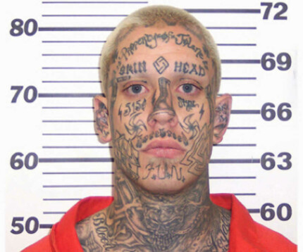 skinhead prison tattoo face sticker