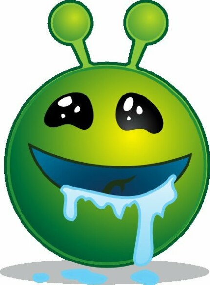 smile alien-head cartoon sticker 02
