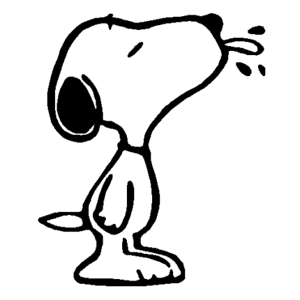 Snoopy tounge decal