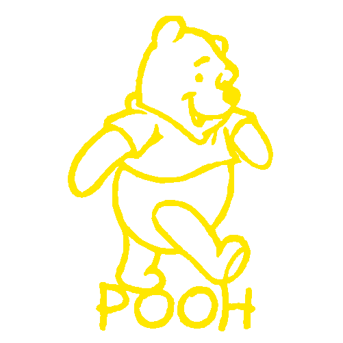 Pooh walking decal
