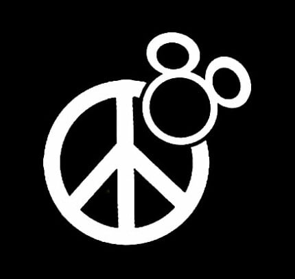 Mickey Peace Sticker