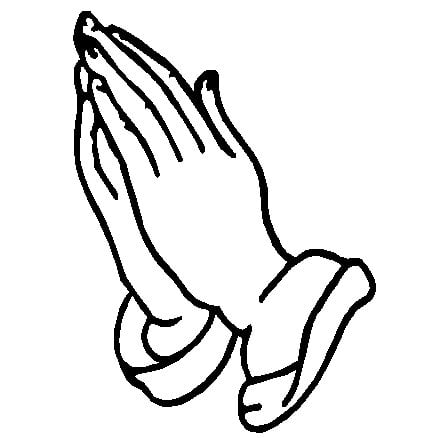 Pray Hands decal