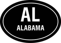 Alabama Oval Decal