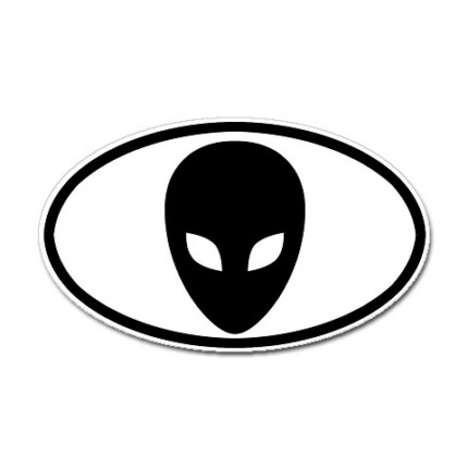 Alien Oval Sticker
