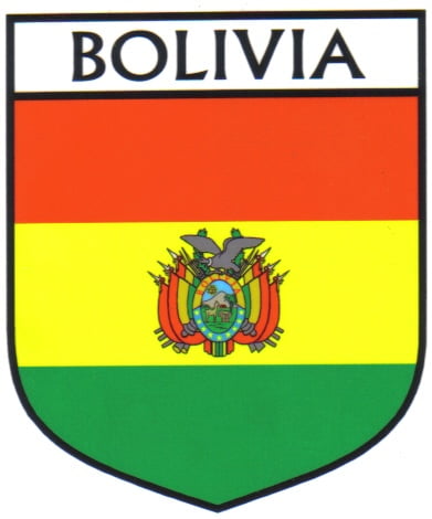 Bolivia Flag Crest Decal Sticker