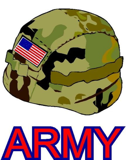 Camo Army Helmet Decal