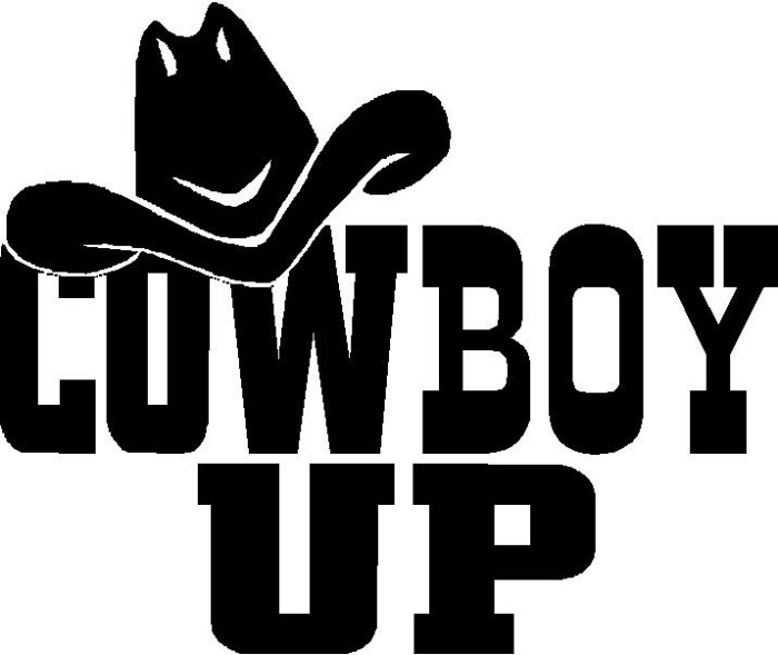 Cowboy Up Diecut Vinyl Decal