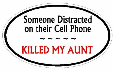 DISTRACTED DRIVER OVAL - Aunt
