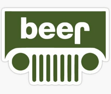 DRINK BEER IN A JEEP STICKER