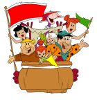 Flintstones and Rubbles in  Car Color Decal Sticker