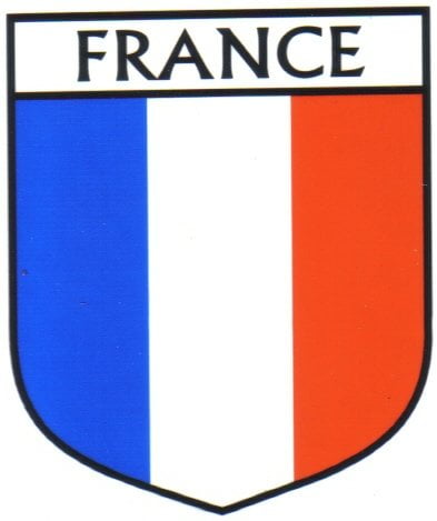 France Flag Crest Decal Sticker