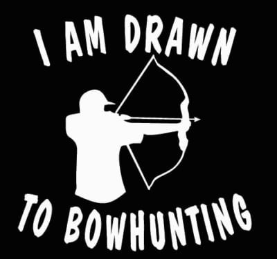 I am Drawn to Bowhunting Vinyl Hunting Decal
