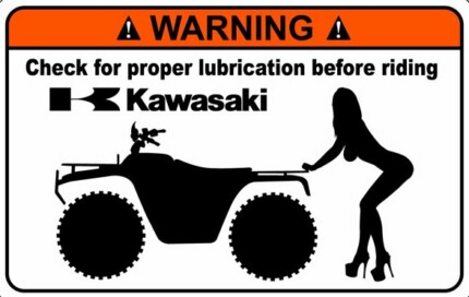 Kawasaki Funny Warning Sticker 1