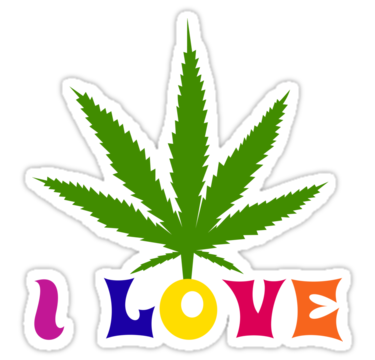 love weed sticker 2