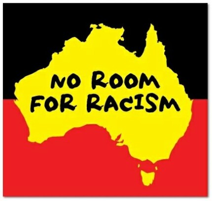 NO ROOM FOR RACISM AUSTRALIA STICKER