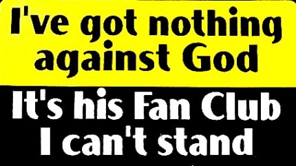 nothing against god fan club cannt stand bulper sticker