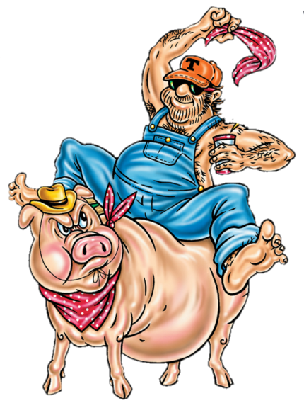 pig rodeo funny hillbilly sticker