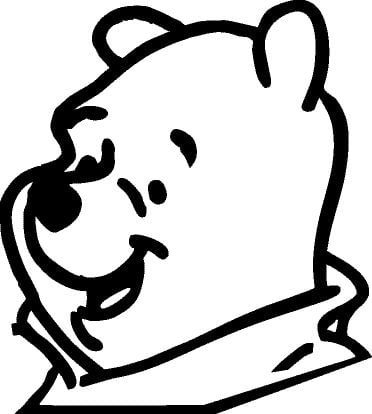 Pooh Head Decal