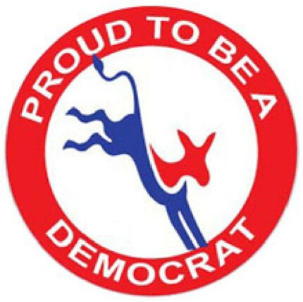PROUD TO BE A DEMOCRAT POLITICAL STICKER