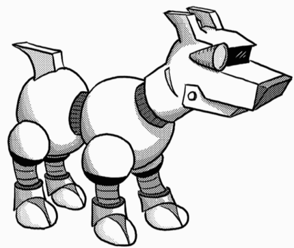 Robo Dog Drawing Sticker
