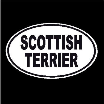 Scottish Terrier Oval Decal
