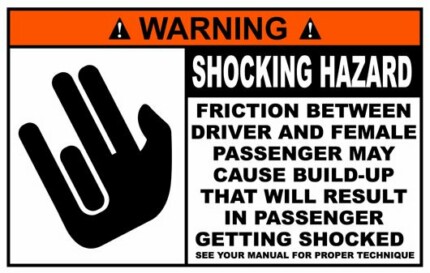 Shocking Hazard Funny Warning Sticker 1