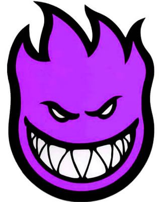 skateboard  logo purple sticker