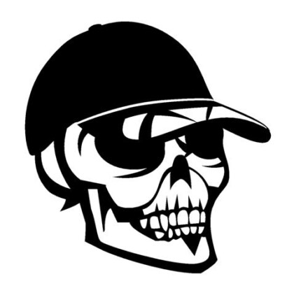 Skull with Ball Cap