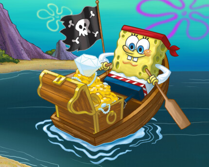 spongebob squarepants pirate sticker