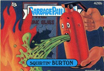 Squirtin BURTON Funny Decal Name Sticker
