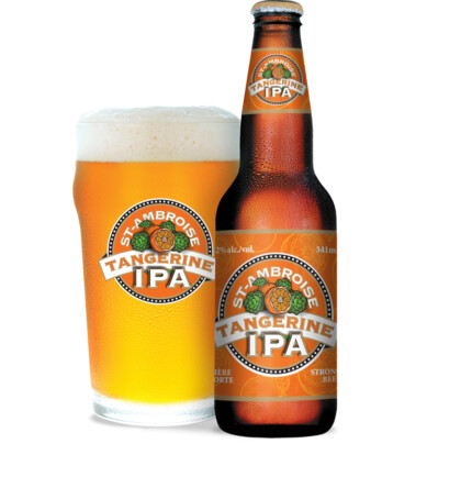 St Ambroise-IPA-Tangerine India Pale Ale bottle and glass shaped sticker