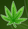 weed leaf shaped sticker 420 sticker
