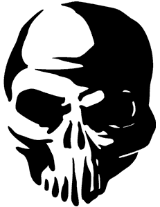 Skull Shadow Sticker