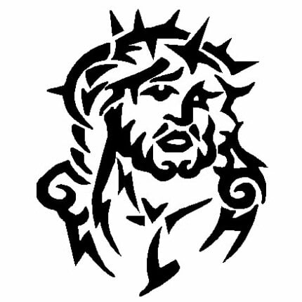 Jesus in thorns decal