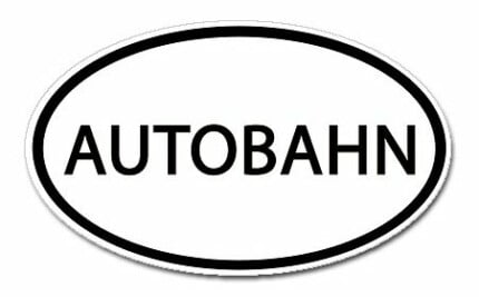 Autobahn Oval Sticker