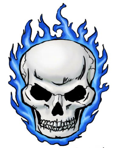Flaming Skull Tattoo Vector & Photo (Free Trial) | Bigstock