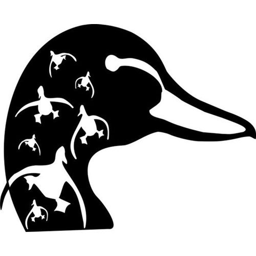 duck head with ducks hunting decal - Pro Sport Stickers