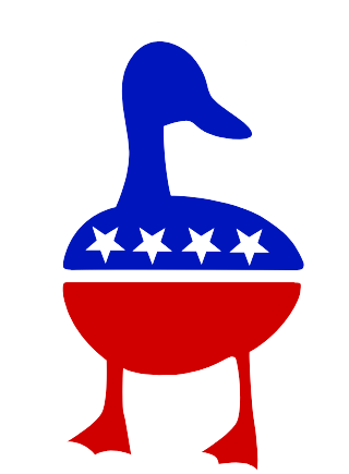 duck quack party sticker