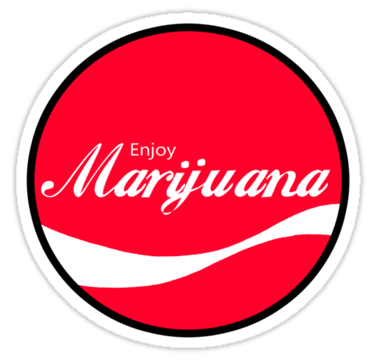 enjoy marijuana sticker red