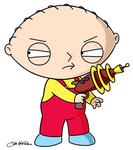 Family Guy Decal Stewie Laser Gun 2