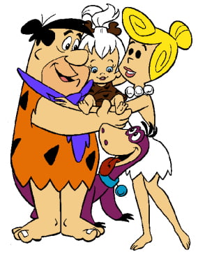 Flintstone Family Color Decal Sticker