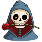 friendly death_grim reaper sticker 4