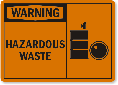 Hazardous Waste Warning Sign 2